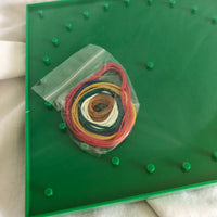 Green Rubber Band Geoboard Toy