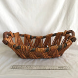 Straw Basket With Wooden Handles