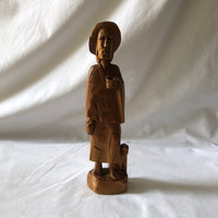 Vintage Wooden Man Statue