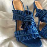 Liliana Blue Ruffle Heels - Women’s Size 7