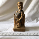 Vintage Wooden Man Statue