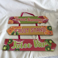 Sweet Summer , Fruit Stand , Juice Bar Hanging Sign