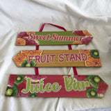 Sweet Summer , Fruit Stand , Juice Bar Hanging Sign