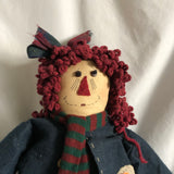 Vintage Scarecrow Girl Plush Doll