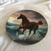 ‘Surf Dancer’ Wild Horse Painting Decorative Plate By Chuck Dehaan