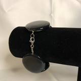 Black Disc Bead Bracelet