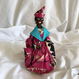 African Lady Cloth Figurine Standing Doll Christmas Tree Topper