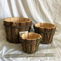 W. Images Wood Basket Set of 3