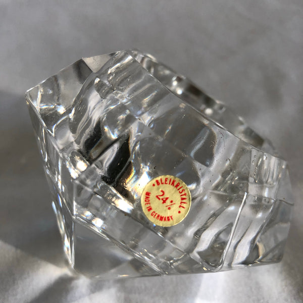 Bleikristall 24% Lead Crystal Diamond Shaped Candle Holder