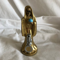 Gold Painted Santa Muerte Statue