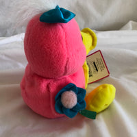 Lumpy Gang Easter Bean Bag Pink Duck With Flower