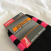 Women’s Athletic Socks - Black - Size 5-9