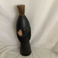 Vintage African Lady Wood & Metal Statue