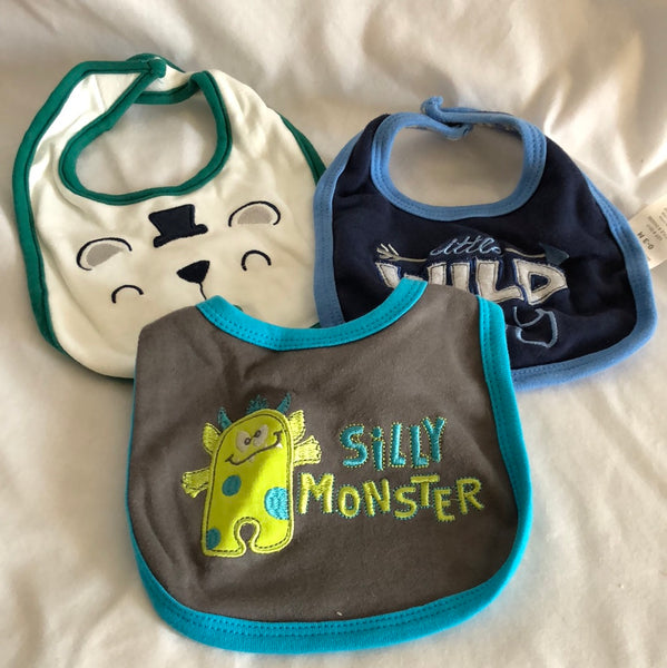 Baby Bibs - Size 0-3 Months - Set of 3