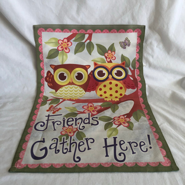 'Friends Gather Here' Garden Flag