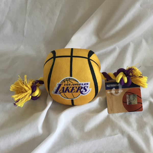 Los Angeles Lakers Basketball Ball Rope Dog Toy