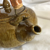 Teapot with Bamboo Handle - Dark Green