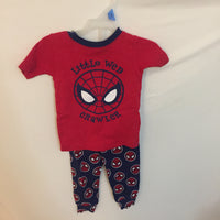 Marvel Super Hero Adventures Spider-Man 2 Piece Pajama Set Size 24M