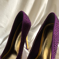 Liliana Purple/Yellow Rhinestone Heels - Women’s Size 8