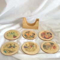 Japanese Bamboo Coasters - Set of 6