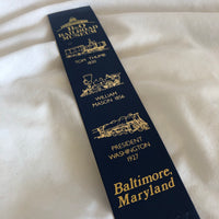 B&O Railroad Museum Baltimore, Maryland Leather Bookmark