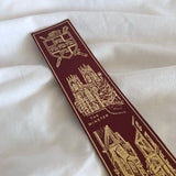 Memories of York Burgundy Leather Bookmark