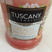 Tuscany- Peach Prosecco 2 Wick Candle 18 OZ