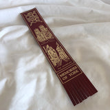 Memories of York Burgundy Leather Bookmark