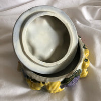 Floral Jar With Top