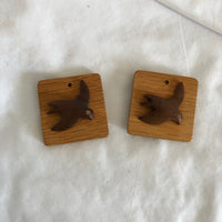 Wooden Bird Magnets - Set of 2