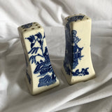 Vintage Ceramic Japanese Building Salt & Pepper Shakers Set