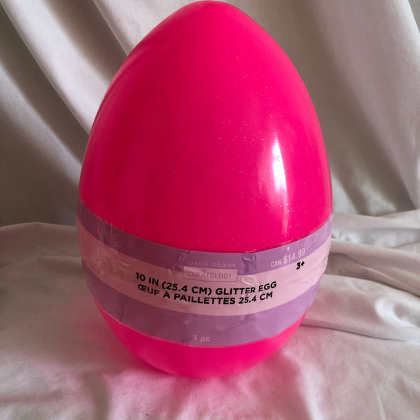 Large Pink Glitter Egg