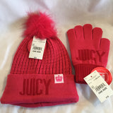 Juicy Couture Pom Pom Beanie & Gloves Set