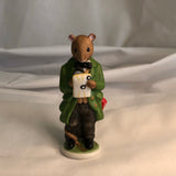 Franklin Mint ‘Woodmouse Family’ Porcelain Figurine - Professor Plum