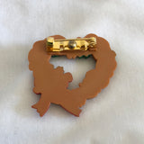 Christmas Heart Wreathe Brooch