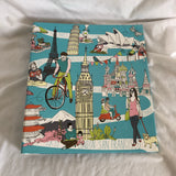 Famous International Sites Printed Three Ring Binder