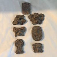 Aztec/Mayan Clay Amulets - Set of 7