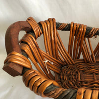 Straw Basket With Wooden Handles