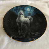 ‘Moonlight Majesty’ Wild Horse Painting Decorative Plate By Chuck Dehaan