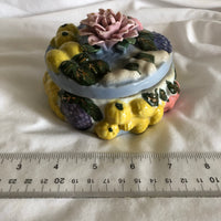 Floral Jar With Top