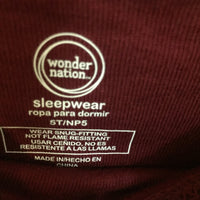 Wonder Nation 2 Piece Pajama Set Size 5T