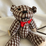 Mini Brown Plaid Bear