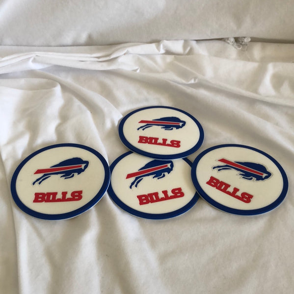 Vinyl NFL Buffalo Bills Coasters - Set of 4