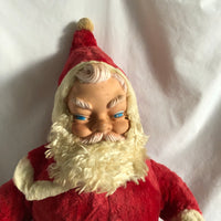 Vintage Rubber Faced Christmas Santa Claus Doll