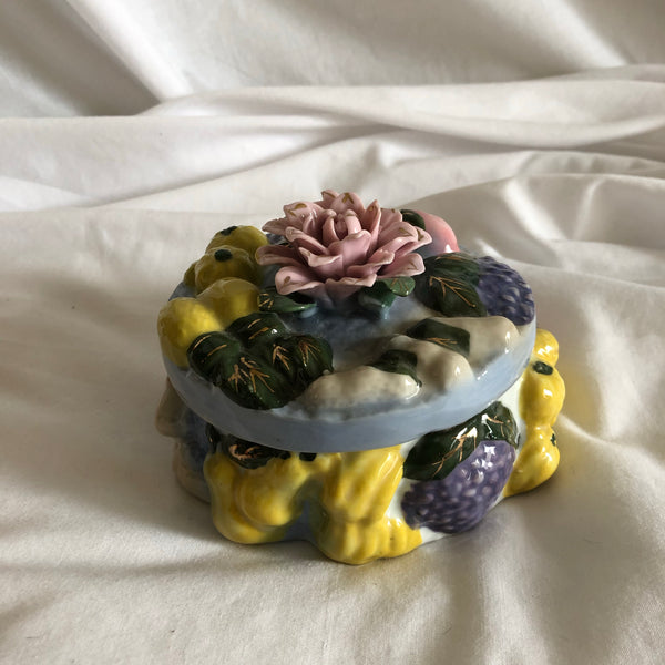 Floral Jar With Top