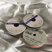 Celebrate It And Offray Ribbon - Black, Pink & White - Set of 3