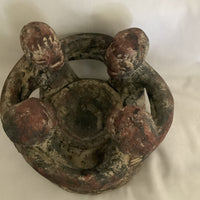 Vintage Circle Of Friends Pottery Candle Holder