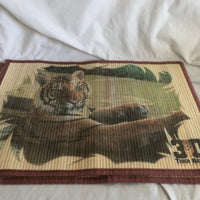 3D Tiger Haven Anniversary Bamboo Placemats Set Of 3