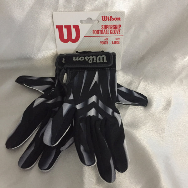 Wilson SuperGrip Football Gloves Size Youth Large