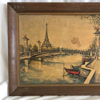 Vintage G. Ducollet Eiffel Tower Painting